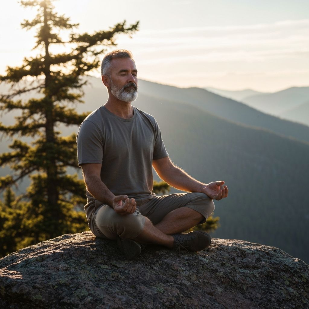 Men exploring wellness concepts in nature